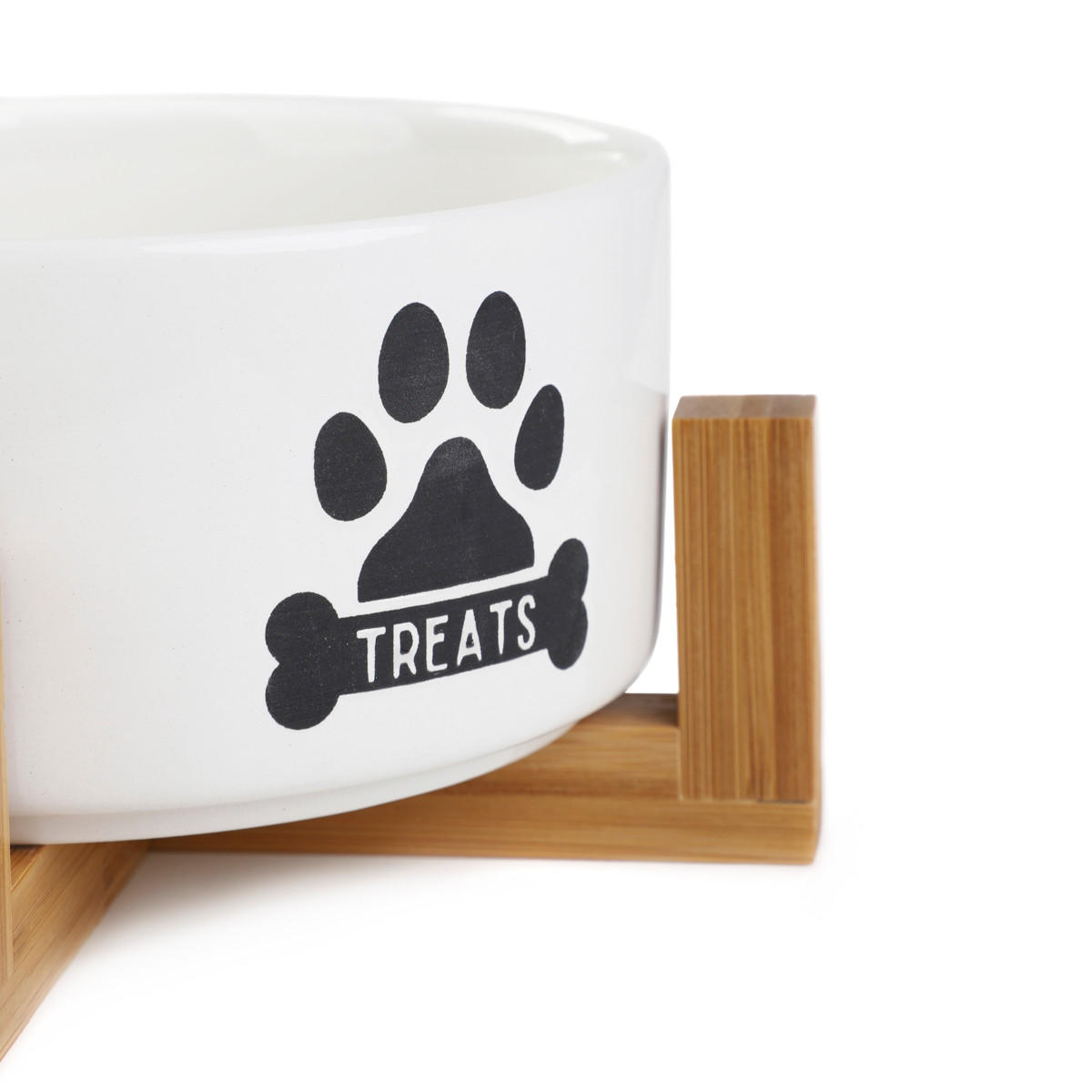 HUNDENAPF Treats 16/10 cm - Weiß, Keramik (16/16/10cm) - Homla