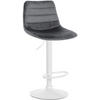 BARHOCKER Samt dunkelgrau - Dunkelgrau/Weiß, Textil/Metall (45/89/46cm) - CLP