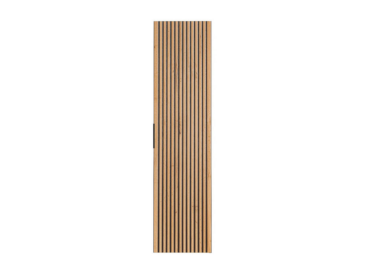 BADHOCHSCHRANK hängend - Holzfarben hell & Schwarz - 140 cm - MADELA - Schwarz, Holz (25/140/35cm) - Vente-Unique