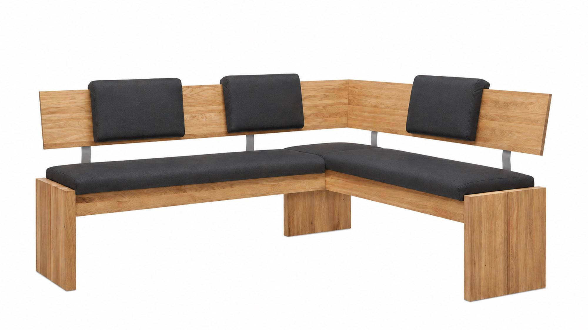 58aufmkessel Eckbank Wildeiche, Grau 192x167 cm