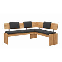 ECKBANK mit Truhe Dani 2 für 5 Personen Massivholz Wildeiche/Grau - Wildeiche/Grau, Holz (192/167cm) - 58aufmkessel