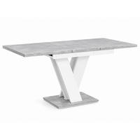 ESSTISCH MASSAR Ausziehbar 120 - 160 / 80 x 76 cm - Weiß/Grau, Holz (120/80/76cm) - MASSENO