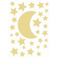 WANDTATTOO Sternenhimmel 47.5 x 66 cm - Gelb, Papier (47.5/66/66cm) - ESTAhome