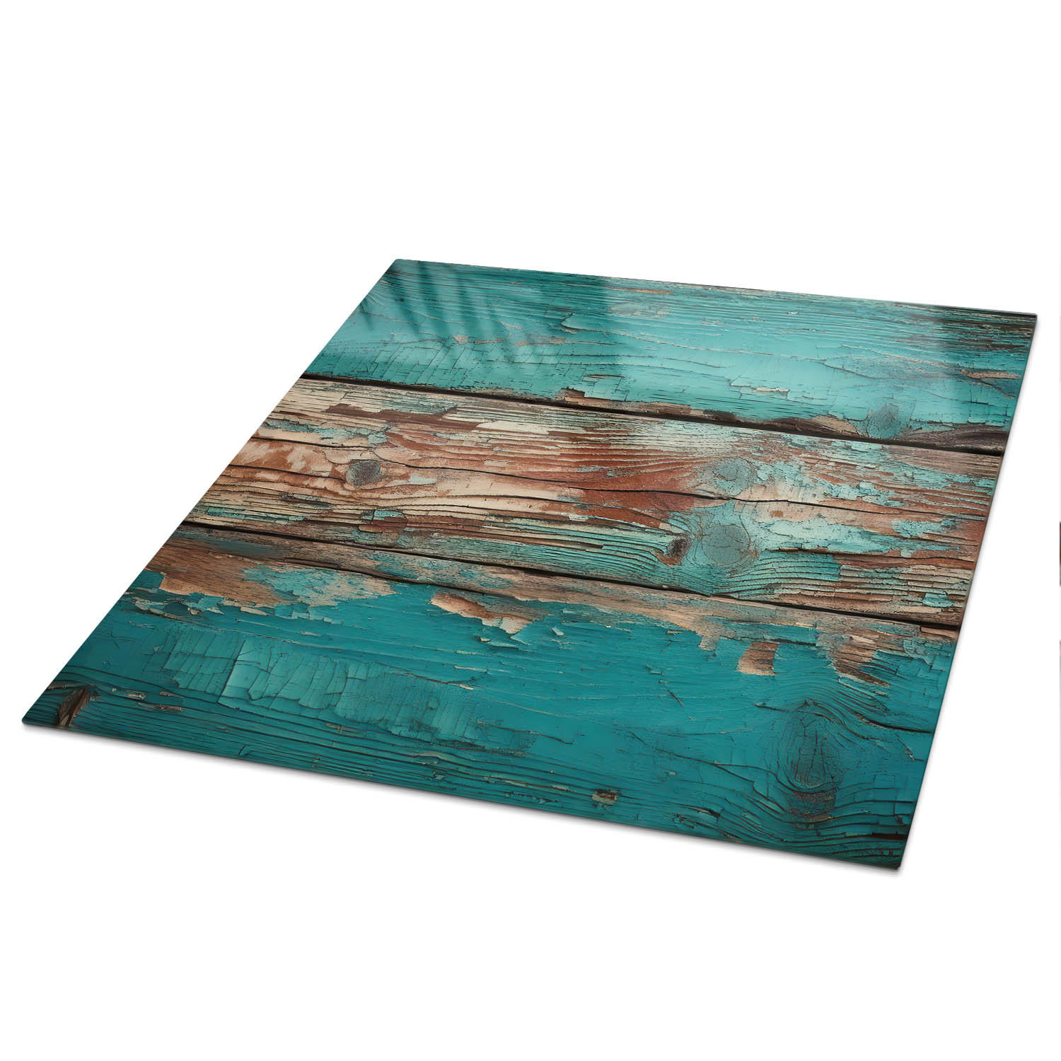 TISCHPLATTE 100x60 cm – Türkisholz - Türkis, Glas (0.4/100/60cm) - Wallfluent