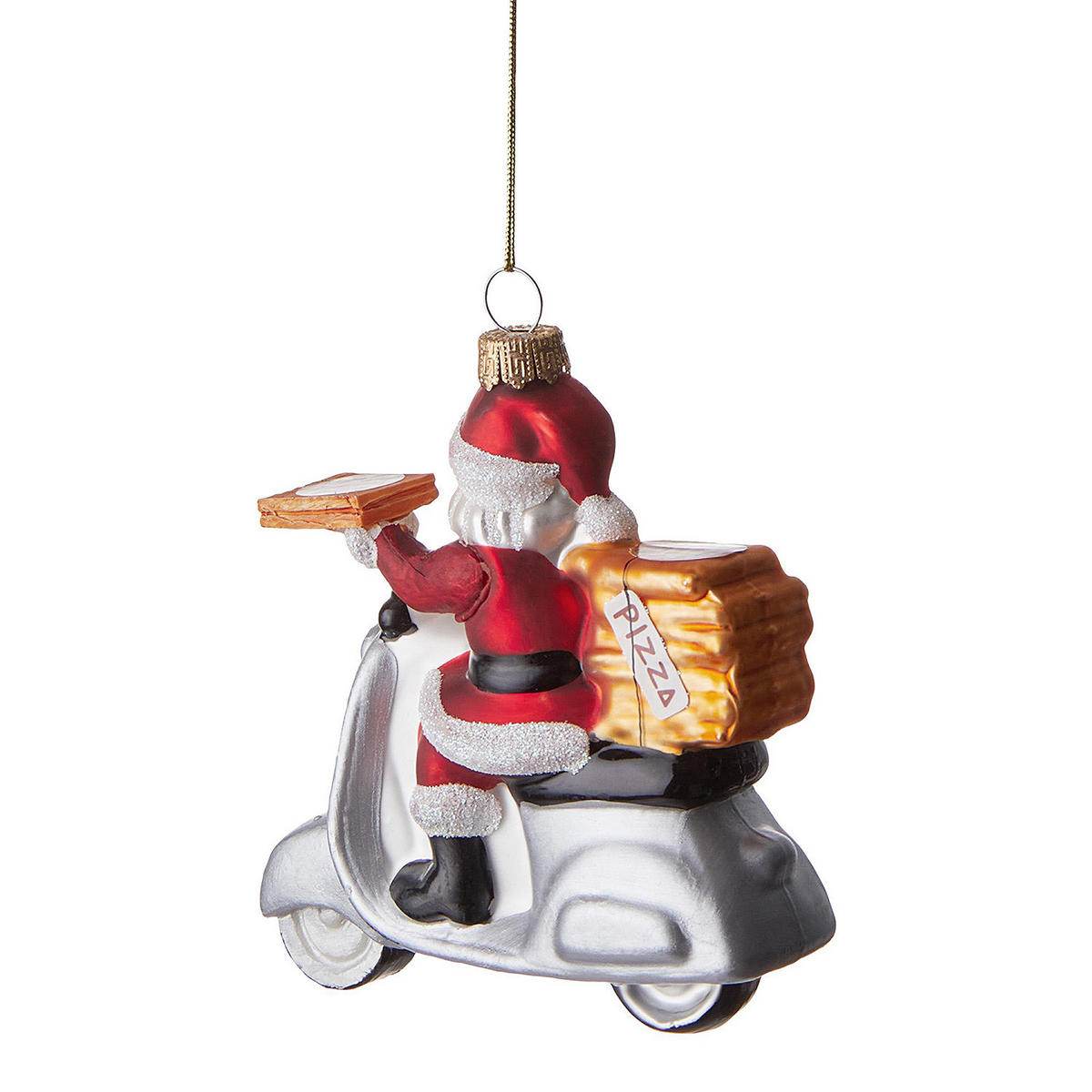 BAUMANHÄNGER Hang On Motorrad Pizzasanta - Multicolor, Glas (3/10/10cm) - Butlers