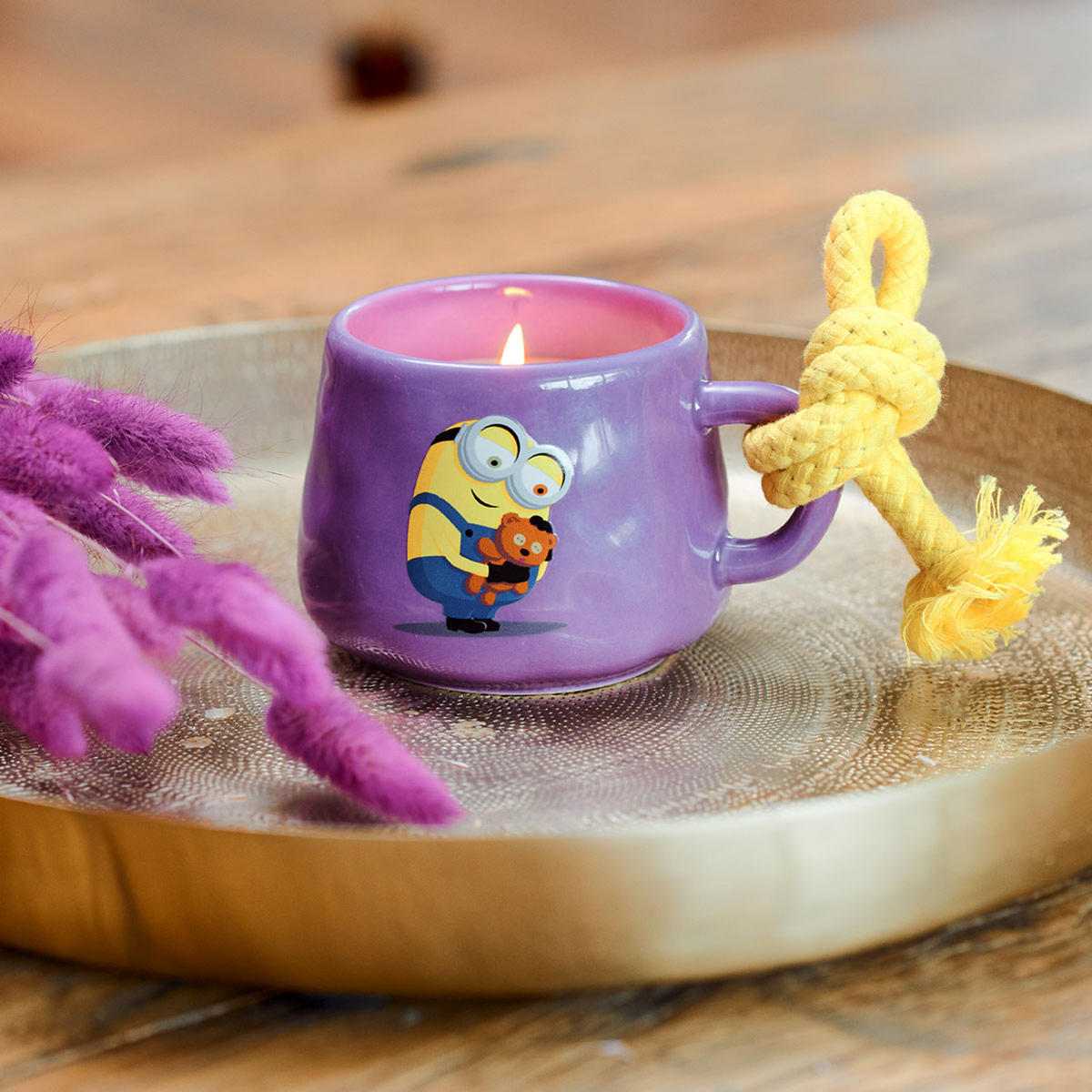 DUFTKERZE MINIONS - Gelb, Naturmaterialen/Keramik (7cm)