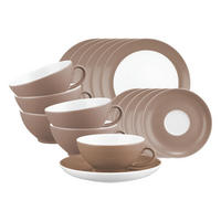 TEESERVICE Liberty Pure Colors Cocoa Brown 18er Set - Braun, Keramik (1/1/1cm) - Seltmann Weiden