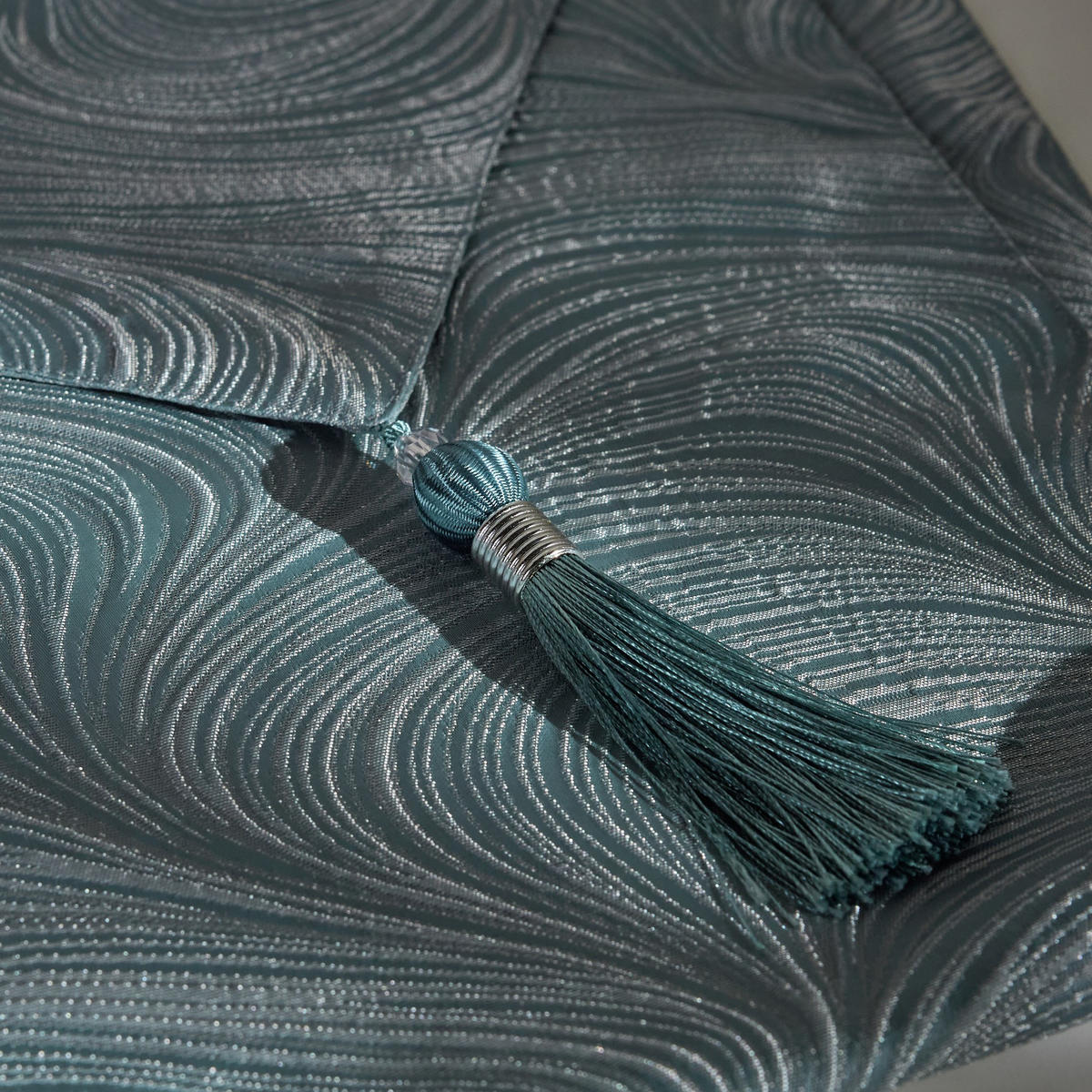 TISCHLÄUFER Floah - Blau, Textil (180/40/1cm) - home&you