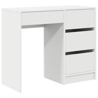 SCHREIBTISCH Mit Speicher Weiss 90/37,5/75 Cm Holzwerkstoff - Weiß, Holzwerkstoff (90/37.5/75cm) - vidaXL