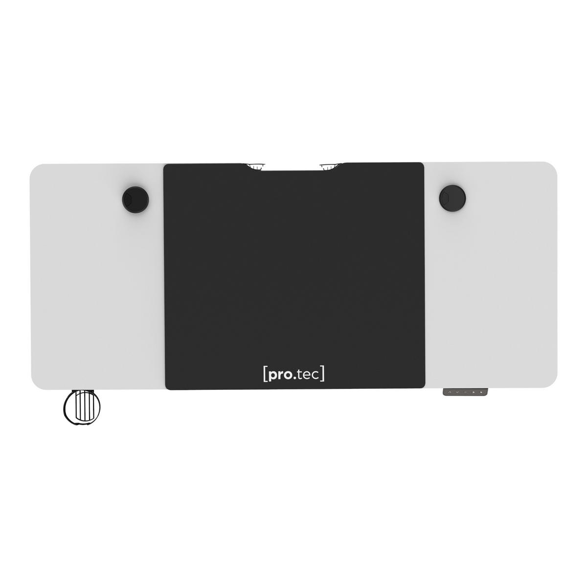 COMPUTERTISCH Stryn - Weiß Hochglanz, Metall (60/140/117cm) - pro.tec