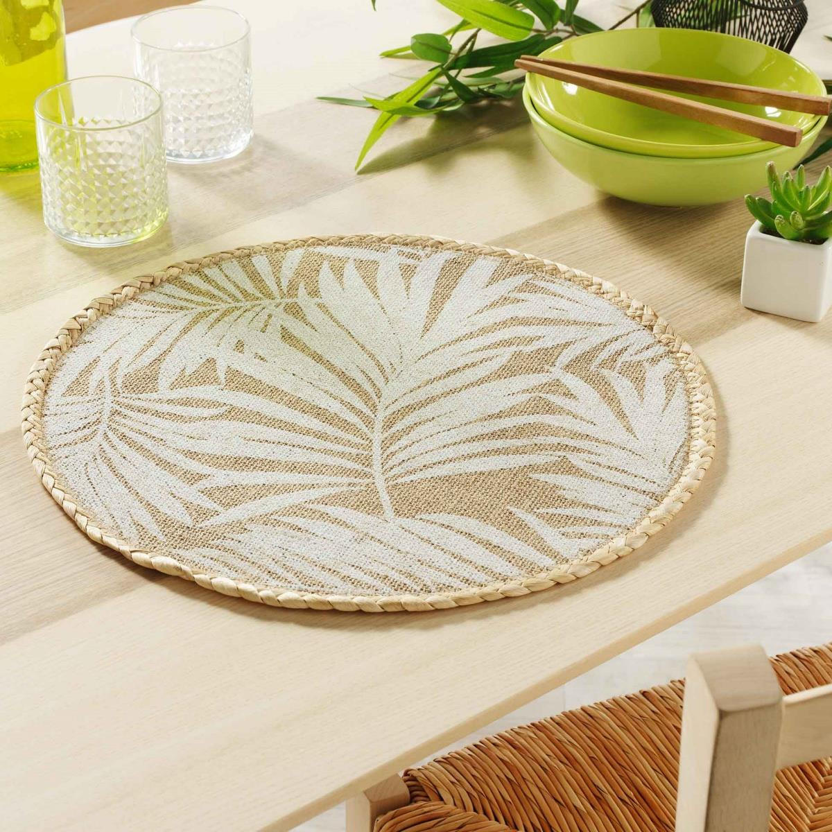 PLATZMATTE Jute Palam Ø 38 cm - Beige, Naturmaterialen (38cm) - Douceur d´intérieur