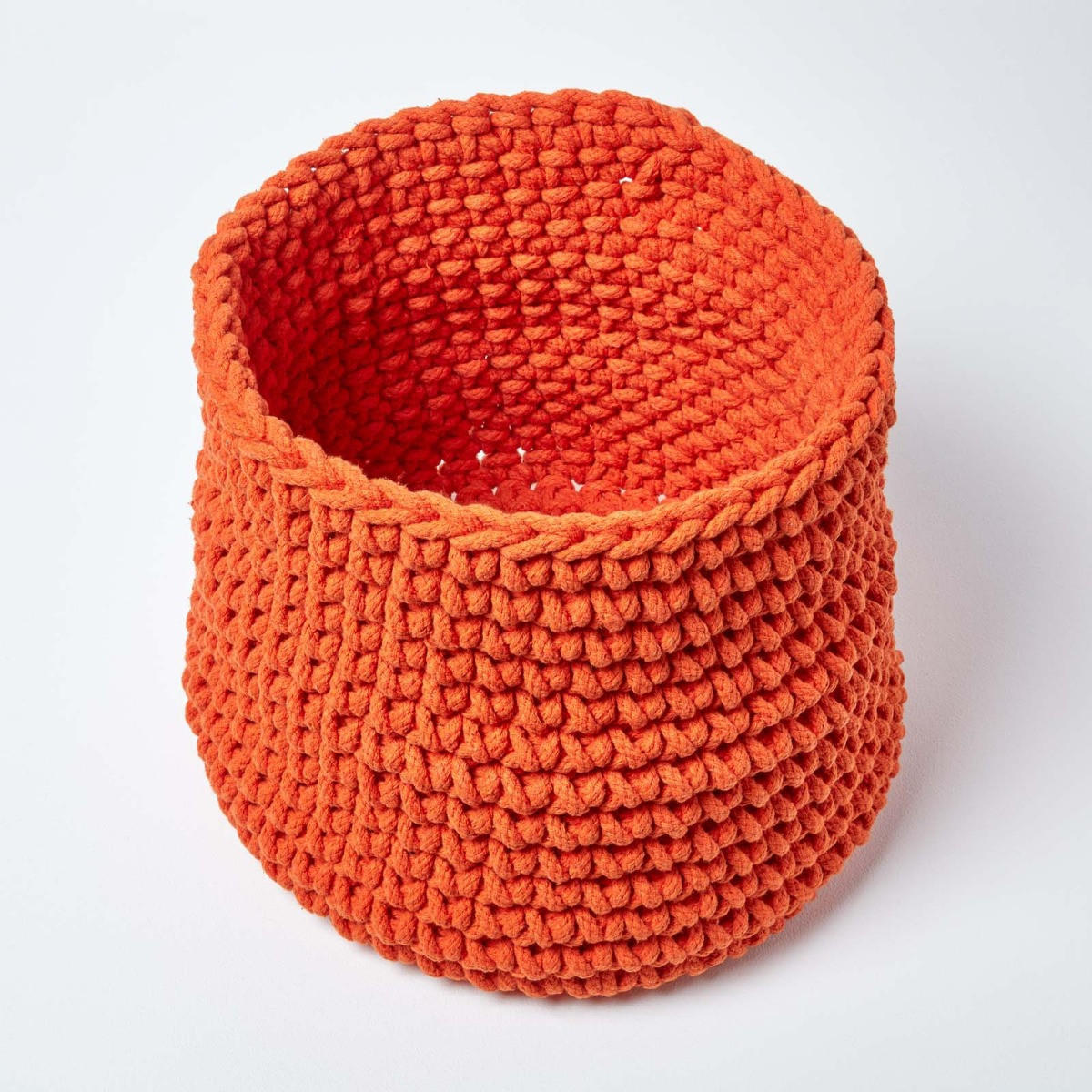 AUFBEWAHRUNGSKORB Baumwolle 42/37 cm - Orange, Textil (42/42/37cm) - Homescapes