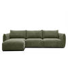 ECKSOFA TAUER 5-Sitzer, olivgrün - Schwarz/Olivgrün, Holzwerkstoff/Kunststoff (173/294cm) - Courtois Laville
