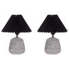 TISCHLAMPE 2er Set Schwarz/Grau Zeyi - Schwarz/Grau, Keramik (25/25/32cm) - Beliani