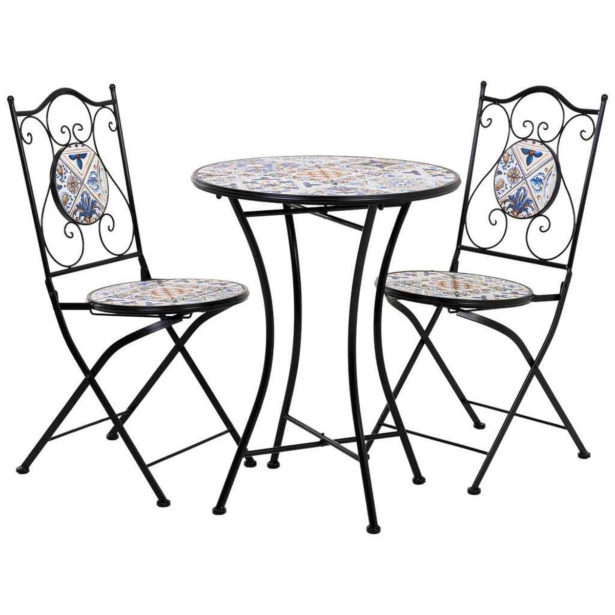 BALKONSET, schwarz, 3-tlg. - Schwarz, Metall - Wanderlust