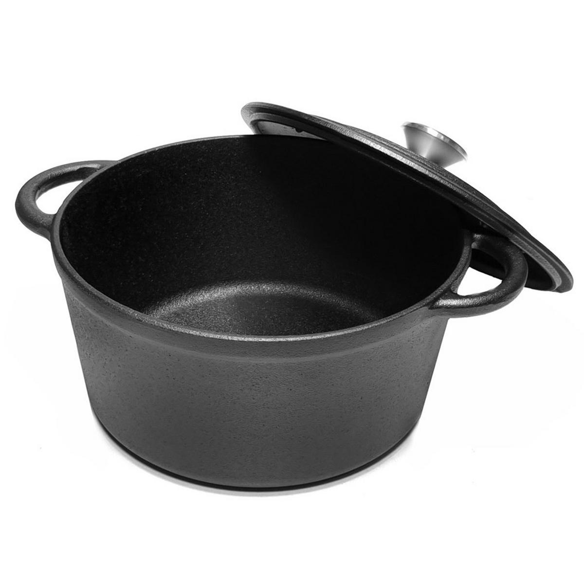 TOPF Schwarz 24/24/9 cm KS2552 - Schwarz, Metall (24cm) - Krisberg 
