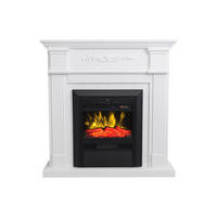 KAMIN - 98 x 26 - glas - weiß Otemanu - Weiß, Glas (98/100.8/26cm) - Vente-Unique