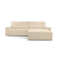 ECKSOFA - Denver L - Beige - Creme, Holz (290/200cm) - Möblo