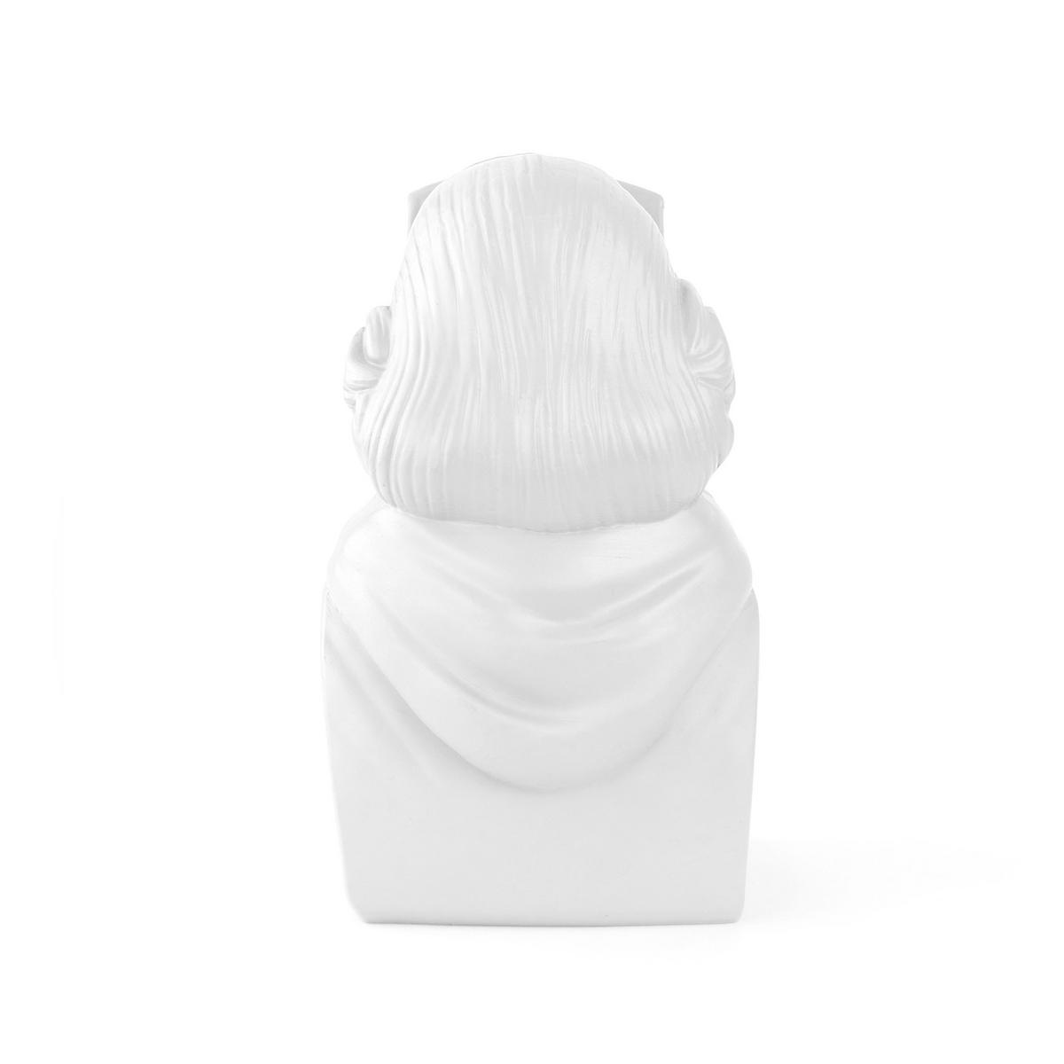 SPARDOSE Historic Hipster Shakespeare, Polyresin, Weiß, 8 x 9 x 14.5 cm - Weiß, Kunststoff (8/14.5/9cm) - Donkey Products