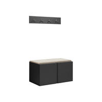 GARDEROBEN-SET Orion VI - Creme/Graphitfarben, Holzwerkstoff/Kunststoff (84/42/46cm) - MIRJAN24