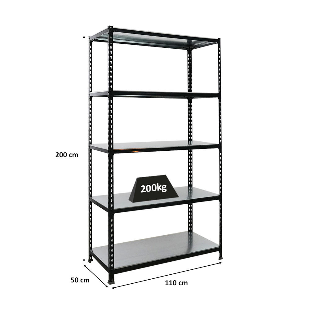SCHWERLASTREGAL Big Metal Shark HxBxT 200 x 110 x 50 cm Fachlast 200 kg Anthrazit-Verzinkt - Anthrazit, Metall (110/200/50cm) - PROREGAL