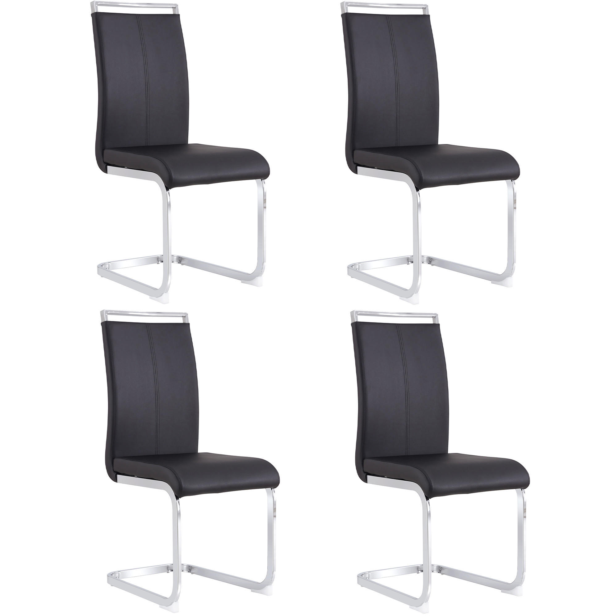 Meubliv Freischwinger Schwarz 42x100x54 cm