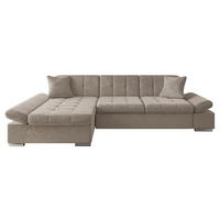 ECKSOFA Malwi, Seite: Links - Taupe, Holz/Textil (278/161cm) - MIRJAN24
