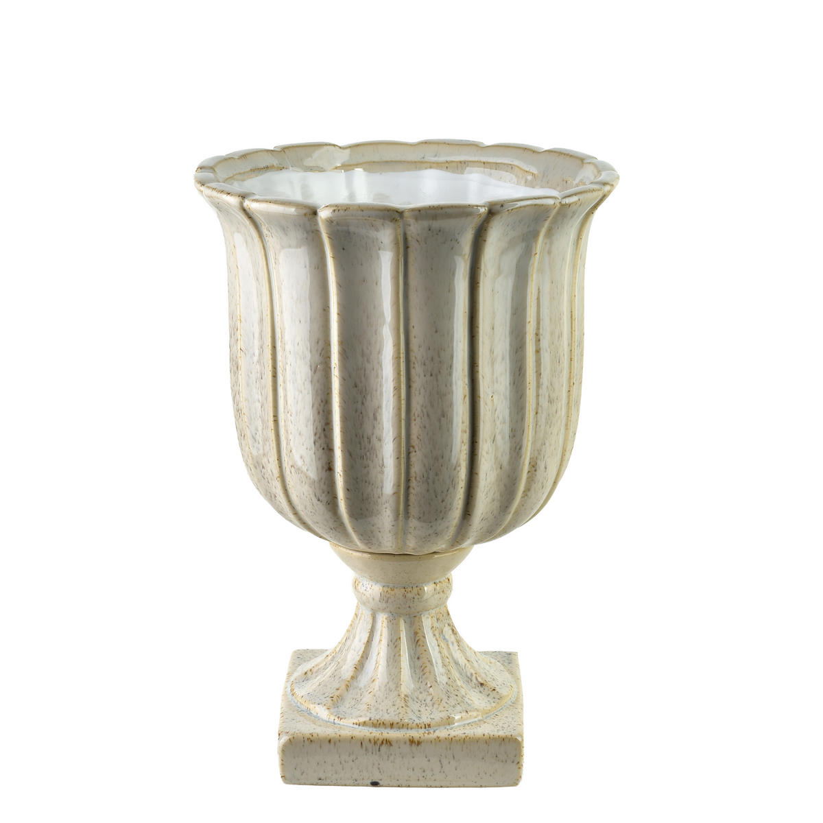 VASE Evam beige 20/20/28.5 Keramik - Beige, Keramik (28.5cm) - Mondex