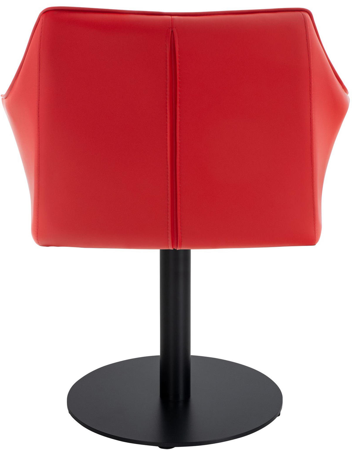 SESSEL Lederlook rot - Rot/Schwarz, Textil/Metall (64/75/48cm) - CLP