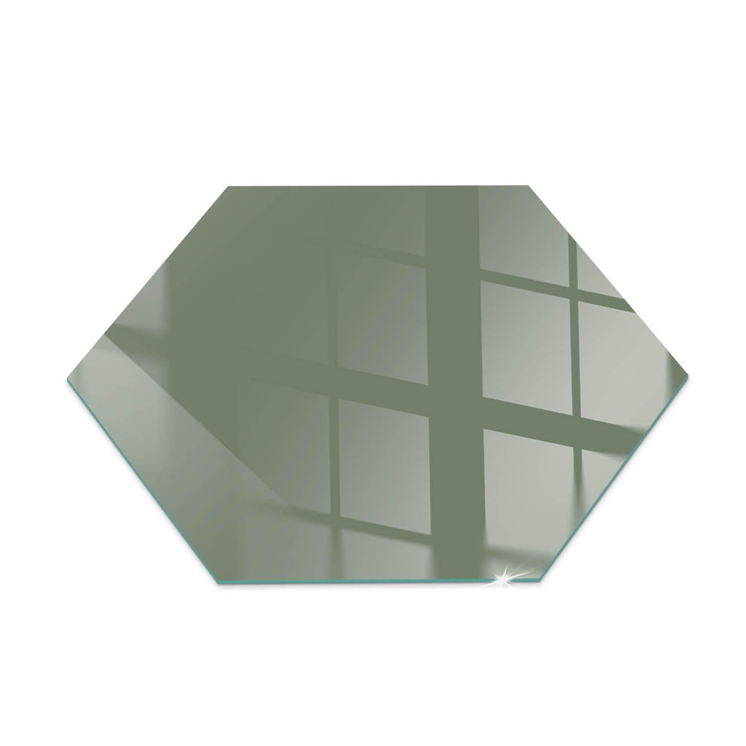 GLASPLATTE für Kamin h40 cm Grün - Grün, Glas (40/40/0.4cm) - ArtPrintCave