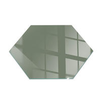 GLASPLATTE für Kamin h40 cm Grün - Grün, Glas (40/40/0.4cm) - ArtPrintCave