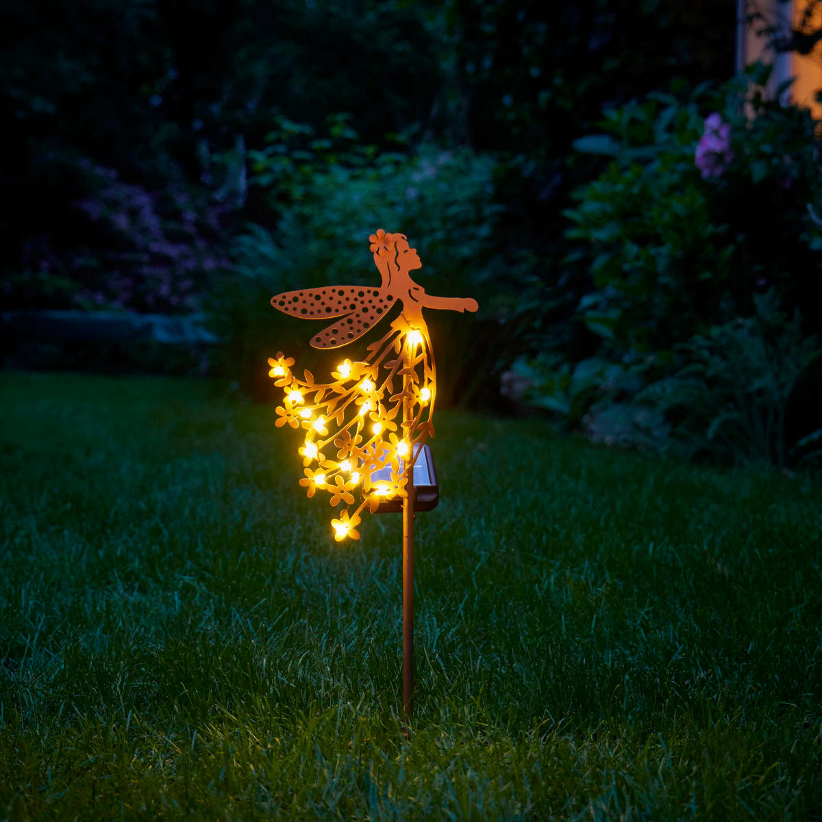 LED-SOLAR-GARTENSTECKER - mit Dämmerungssensor und wetterfestem Design für stilvolle Außenbeleuchtung, 1er-Set - Weiß, Kunststoff (3/17/50cm) - Northpoint