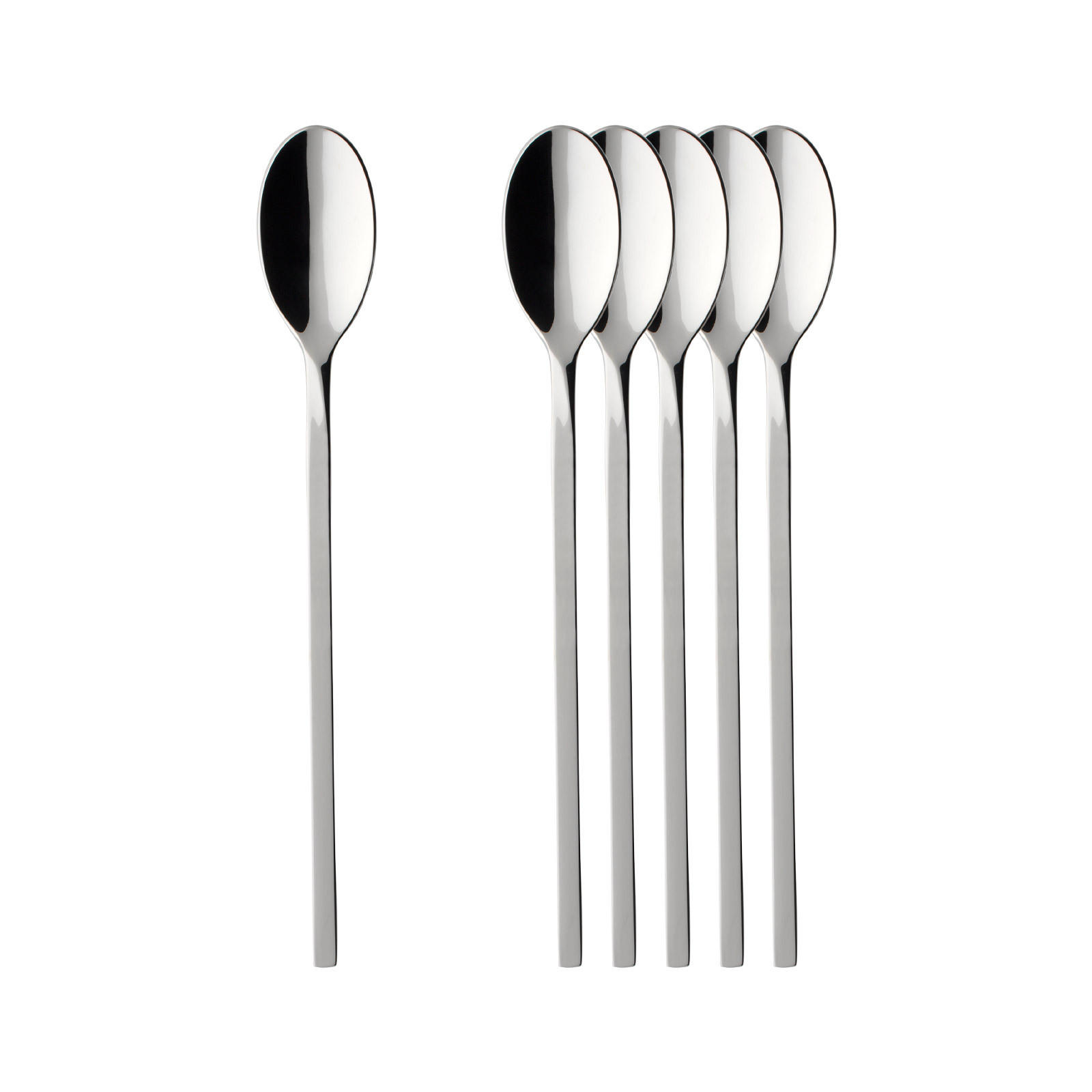 LATTE-MACCHIATO-LÖFFEL NewWave edelstahl 19,9 cm 6er Set - Silberfarben, Metall - Villeroy & Boch