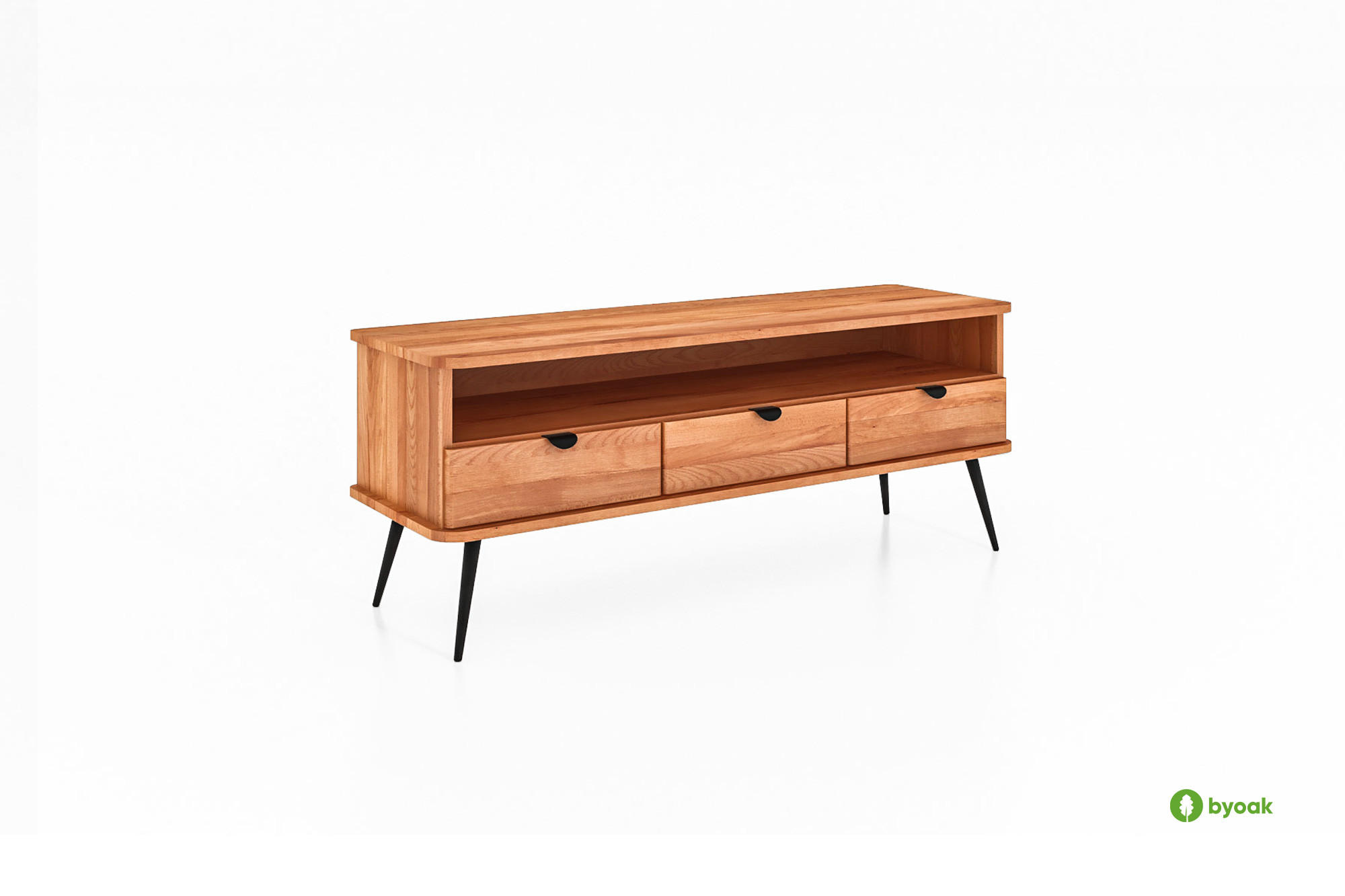 LOWBOARD LINA Wildeiche - Wildeiche, Holz (144/57/46cm) - byoak