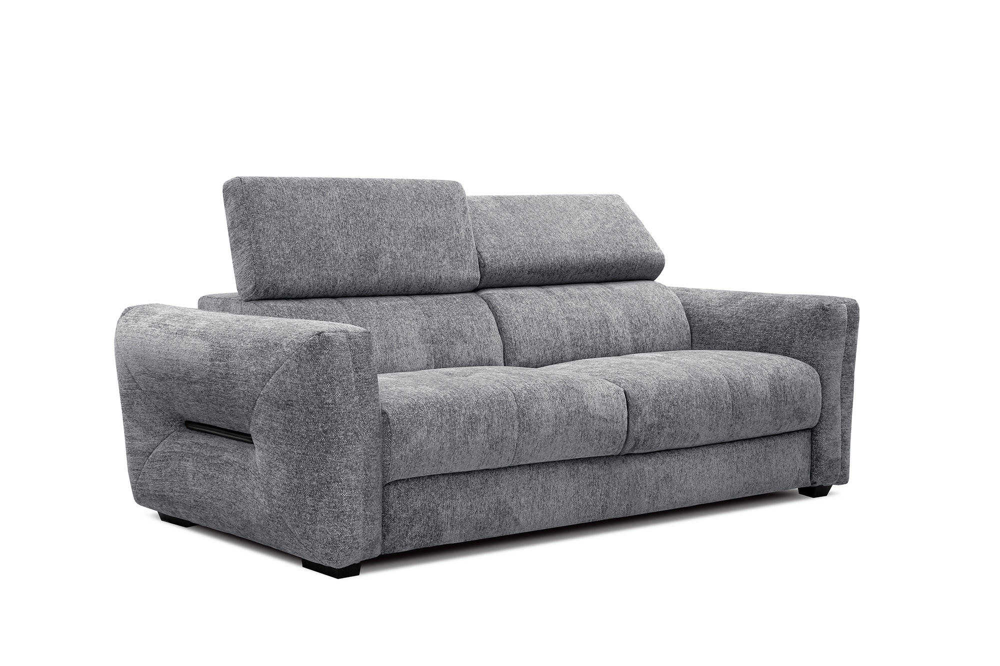 SOFA CALVERA 3-Sitzer, grau - Grau, Holzwerkstoff/Textil (204/79/106cm) - Courtois Laville