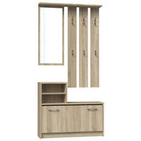 GARDEROBENSET Verena (2-teilig) - Sonoma Eiche, Holzwerkstoff (85/180/24cm) - kommodly