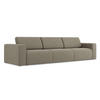 4-SITZER-SOFA Strukturstoff Stoff Beige - Beige/Schwarz, Kunststoff/Textil (314/80/103cm) - Makamii