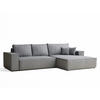 ECKSOFA MIT SCHLAFFUNKTION Maze Grau Webstoff - Schwarz/Grau, Holz/Holzwerkstoff (294/185cm) - Maison de Reve