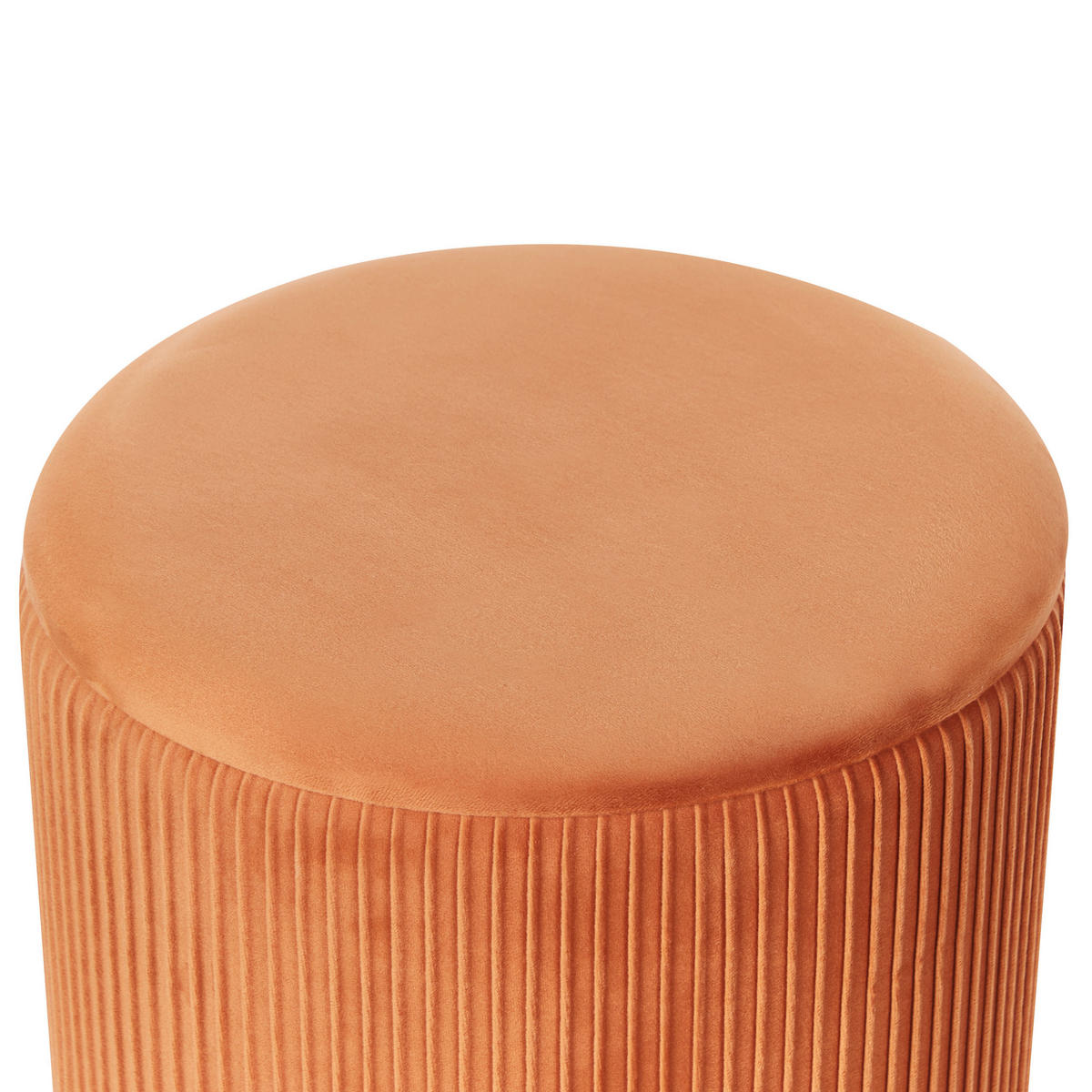 POUF 2er-Set-Orange Miramar - Goldfarben/Orange, Textil (31/44/31cm) - Beliani