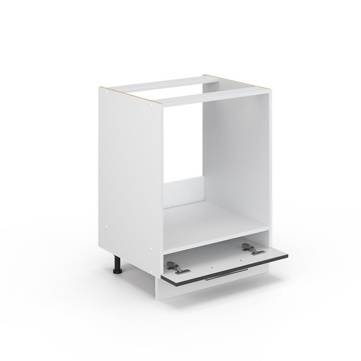 HERDUMBAUSCHRANK Fame-Line Anthrazit Hochglanz 60 cm, AP Anthrazit - Anthrazit/Weiß, Holzwerkstoff (60/82/60cm) - Vicco