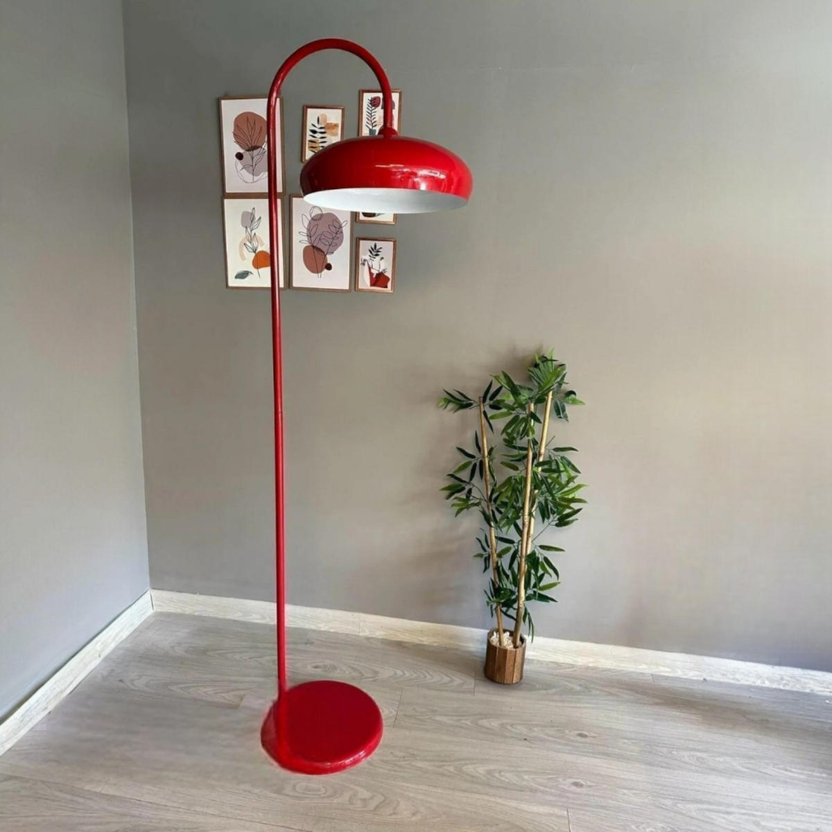 STEHLAMPE Bralo 180 Cm - Rot, Metall (37/37/180cm) - Bamyum