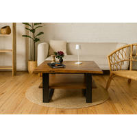 COUCHTISCH PATRICK - Schwarz/Braun, Holz/Metall (90/90/46cm) - SAM