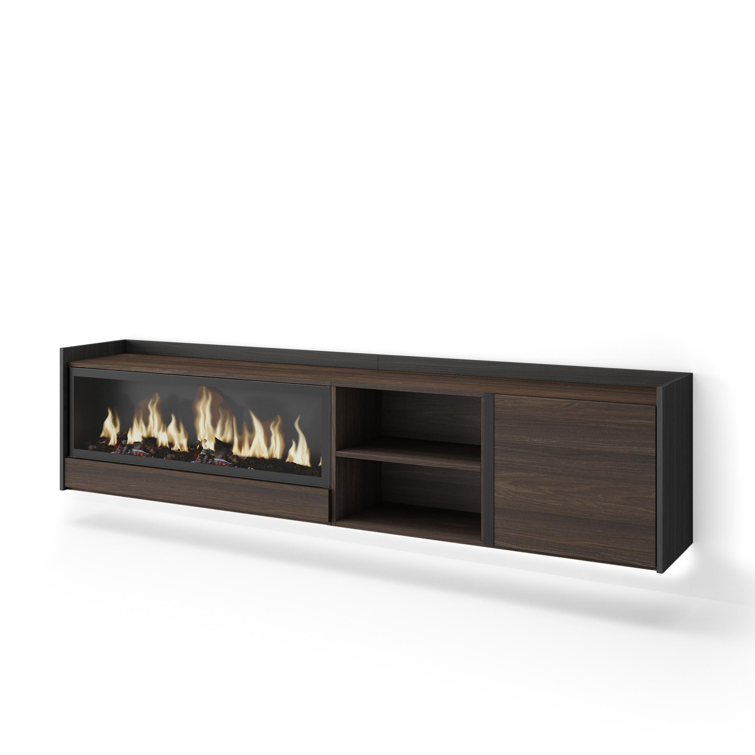 Skraut Home Lowboard, Dunkelbraun 212x50x35 cm