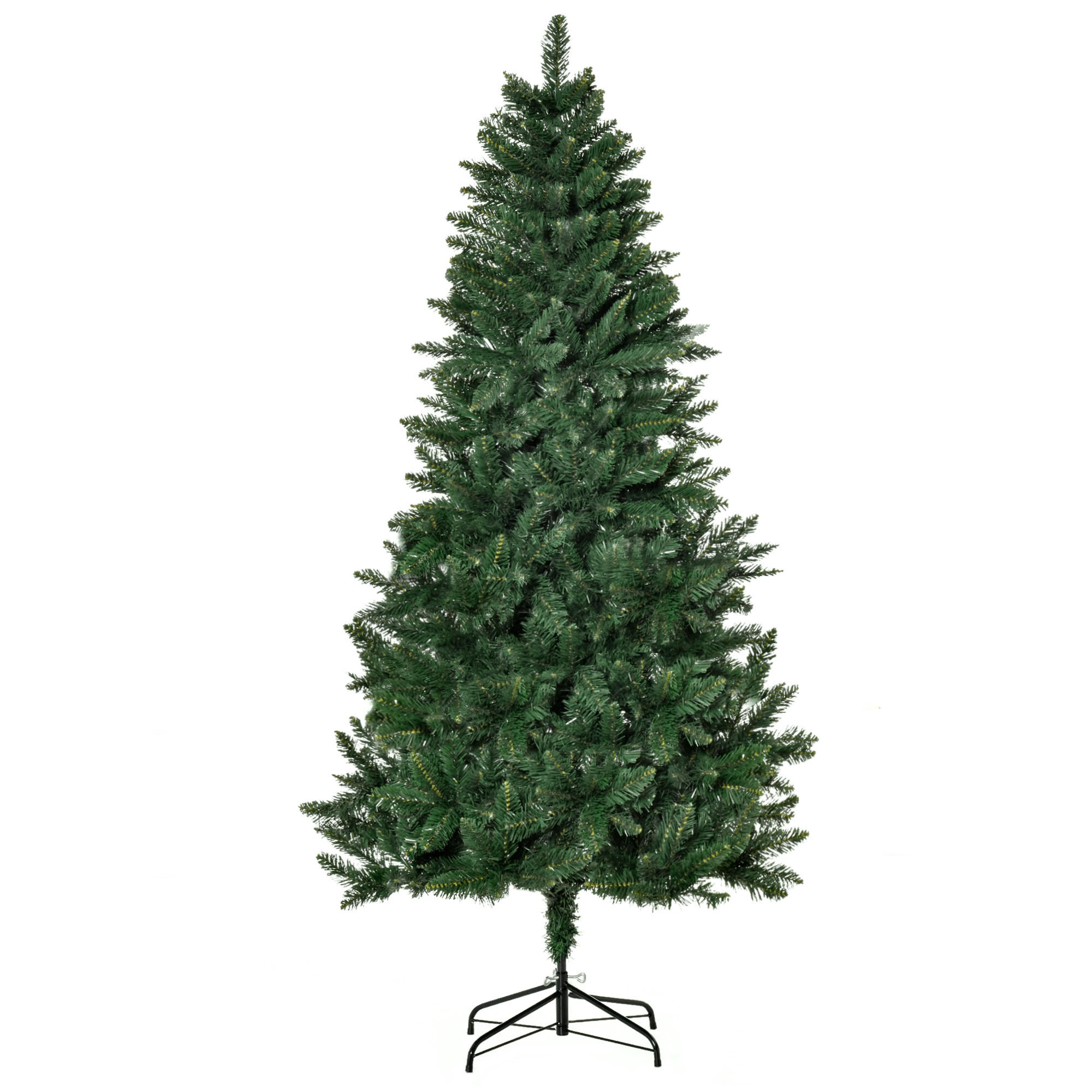 KÜNSTLICHER-WEIHNACHTSBAUM 180 cm Kieferbaum künstlich mit 724 Zweigen - Grün, Kunststoff (180cm) - HOMCOM