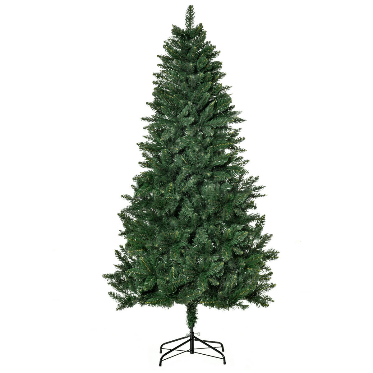 KÜNSTLICHER-WEIHNACHTSBAUM 180 cm Kieferbaum künstlich mit 724 Zweigen - Grün, Kunststoff (180cm) - HOMCOM