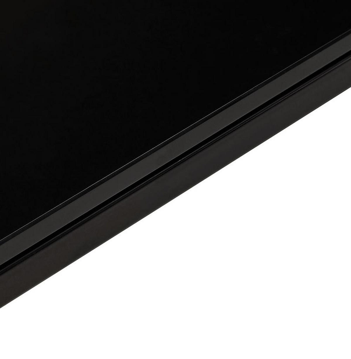 ECKSCHREIBTISCH Glas Metall Chromakzente Platzsparend KERIX, Schwarz 170x160x73 cm - Schwarz, Glas/Metall (160/170/73cm) - KADIMA DESIGN