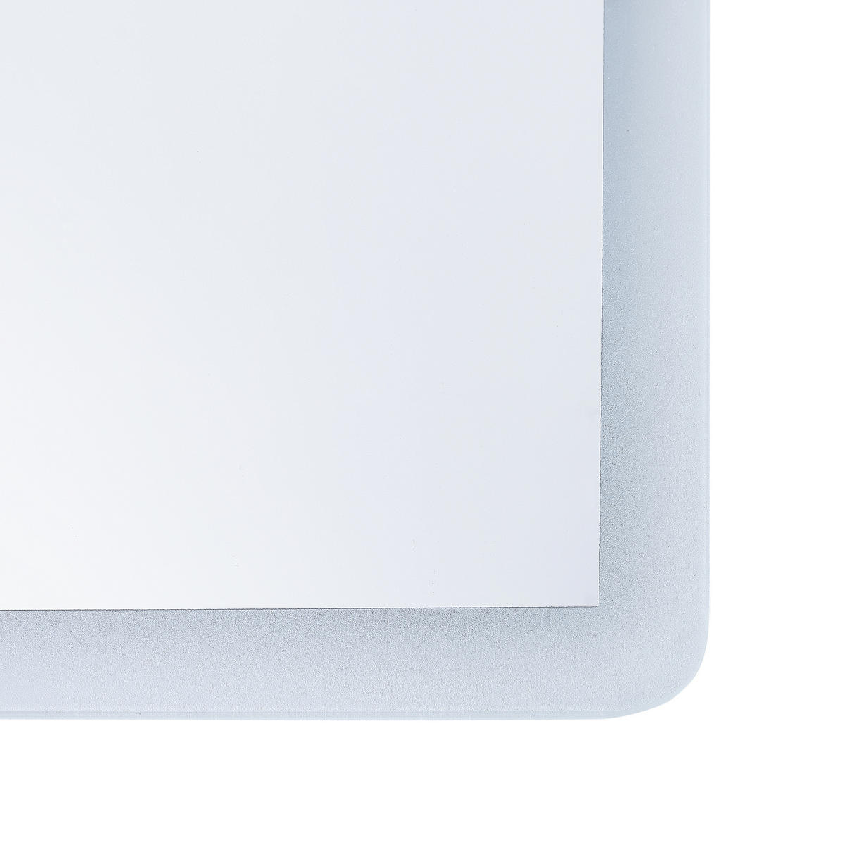BADSPIEGEL mit LED-Beleuchtung rechteckig 80/60 cm Corroy - Silberfarben, Glas (80/60/3cm) - Beliani