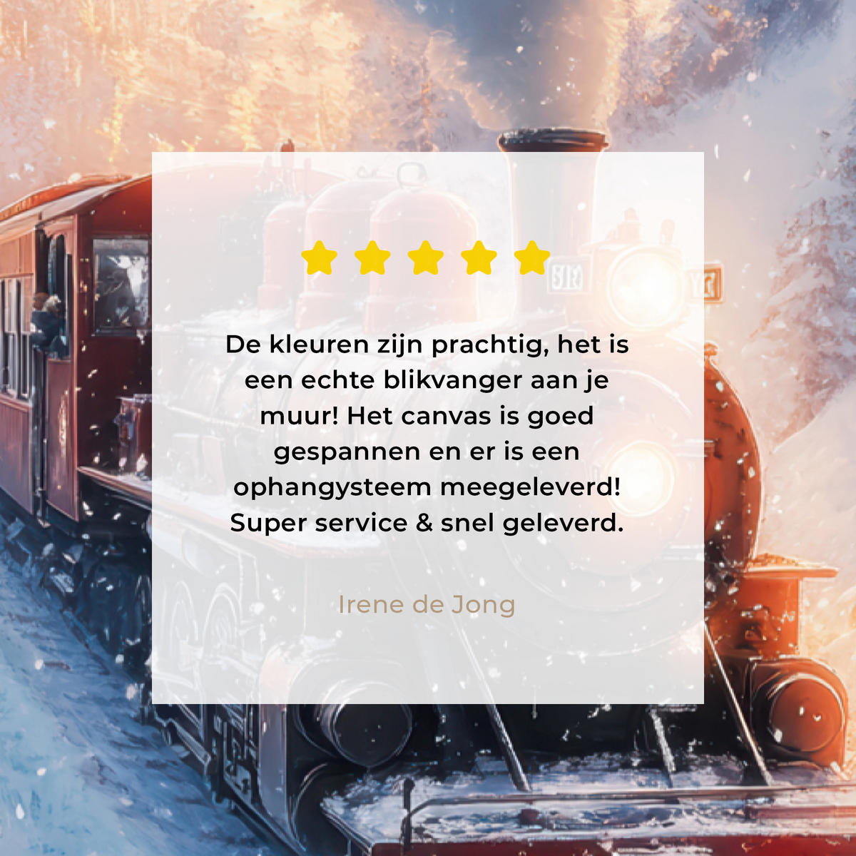 LEINWANDBILD Weihnachtszug - Schnee - Winter - Weihnachten Wanddeko Schlafzimmer 60x90 cm - Dunkelrot, Textil (60/90cm) - MuchoWow