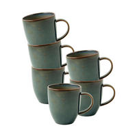 KAFFEEBECHER Crafted Breeze 358 ml 6er Set - Blaugrau, Keramik (0.358L) - like.Villeroy & Boch