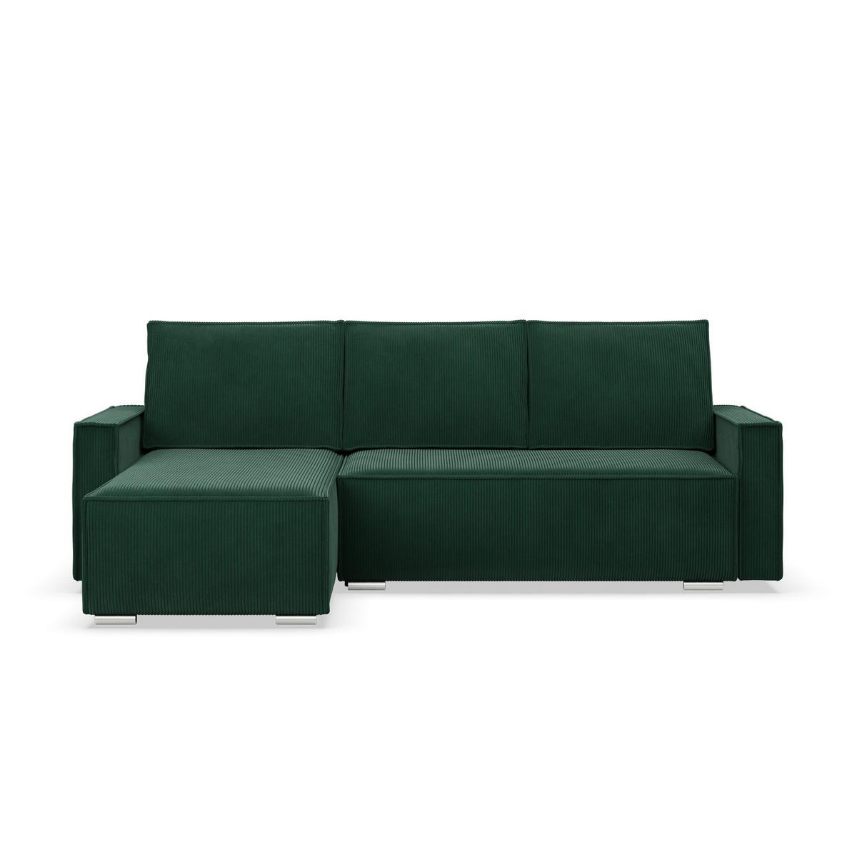 ECKSOFA MIT SCHLAFFUNKTION NOTO BONELL Dunkelgrün - Dunkelgrün, Textil (142/231cm) - Mebligo